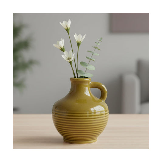 Brown Ceramic Vase / 6 Inch / Brown - 6
