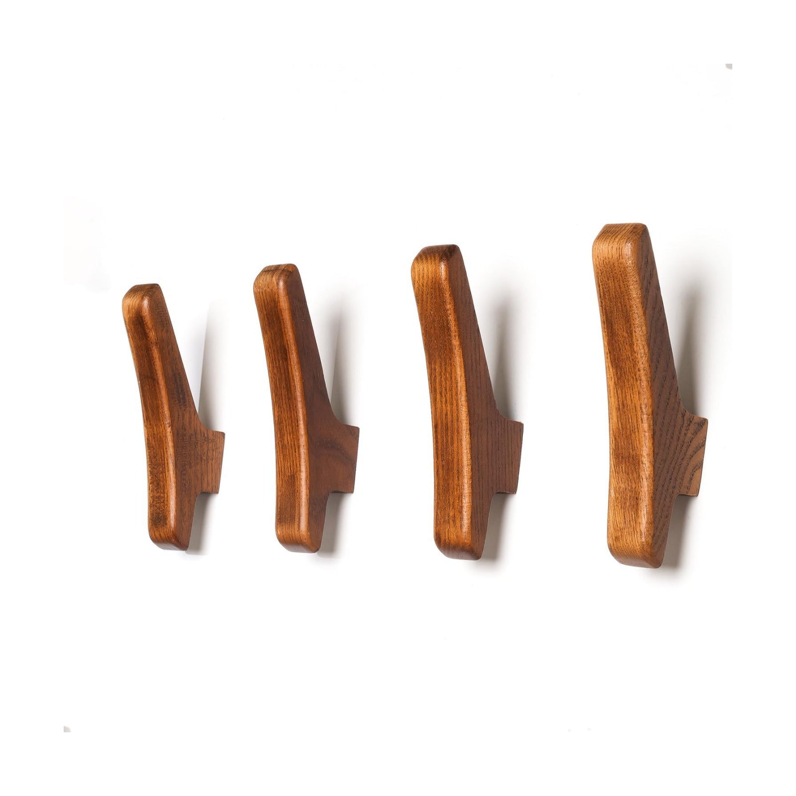 Wood Wall Hooks / Brown V2 / Set of 4