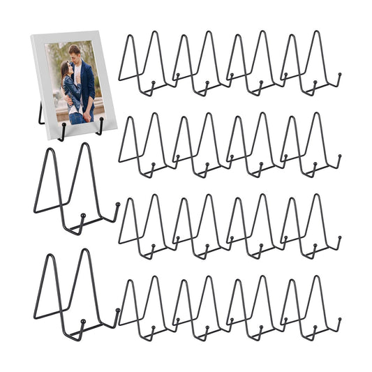 Metal Plate Holder Picture Stand for Picture / Black / 4.5 Inch / Set of 18