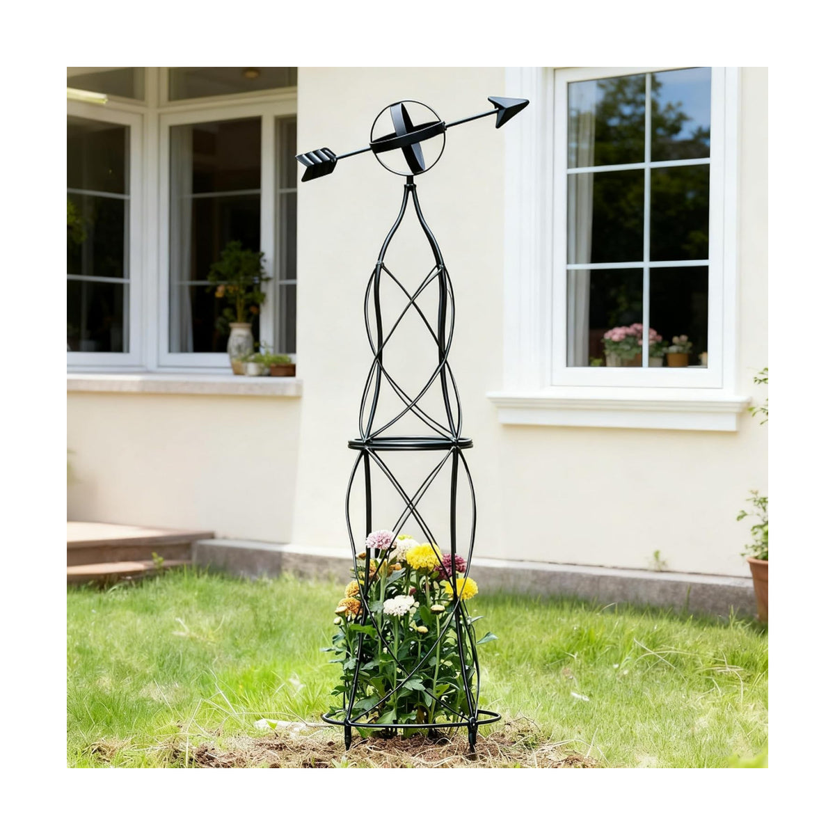 41" Obelisk Trellis for Climbing Plants - Indoor/Outdoor Support | Durable Plant Support for Outdoor Rose Bushes & Tall