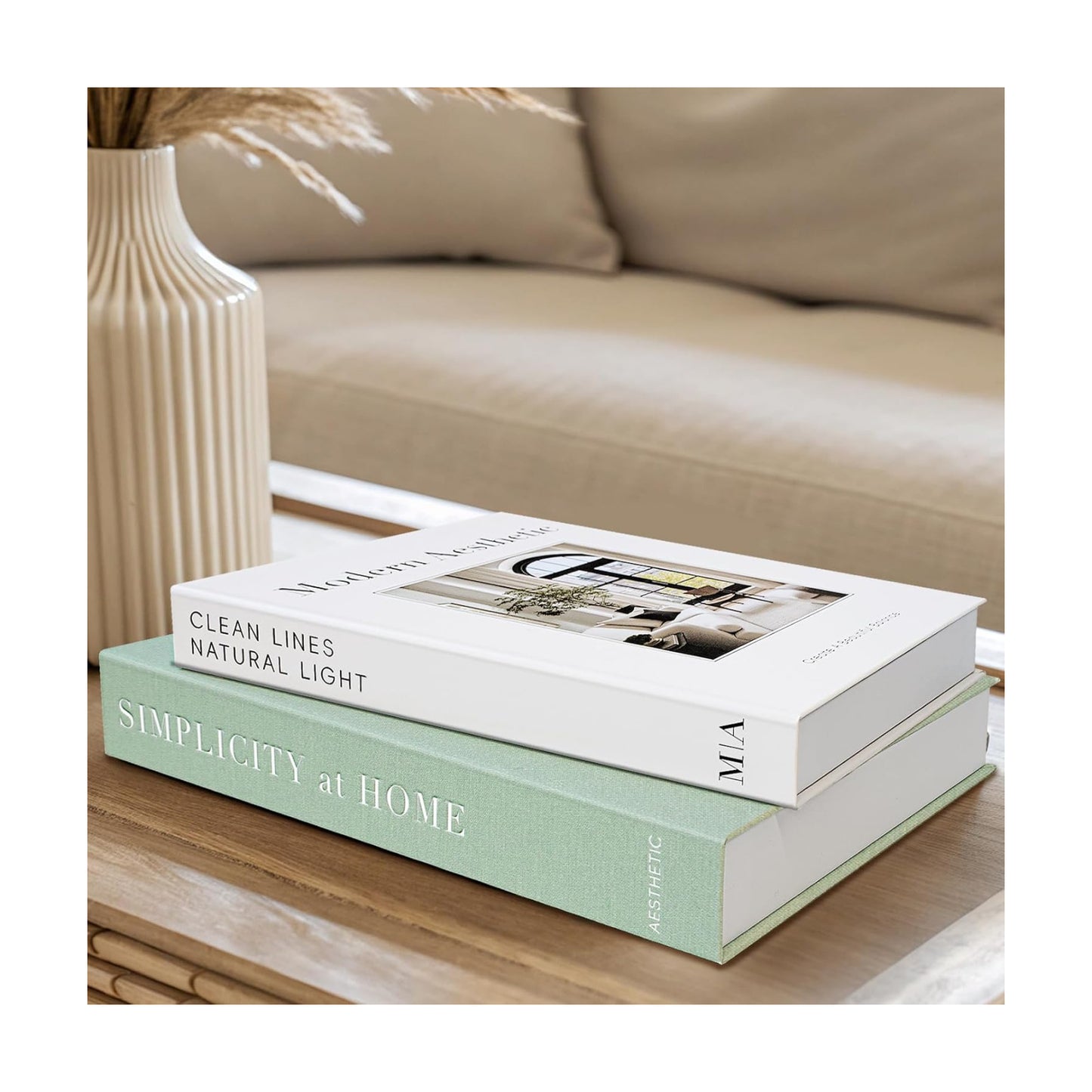 Faux Book Photo / Modern Sage / Set of 2