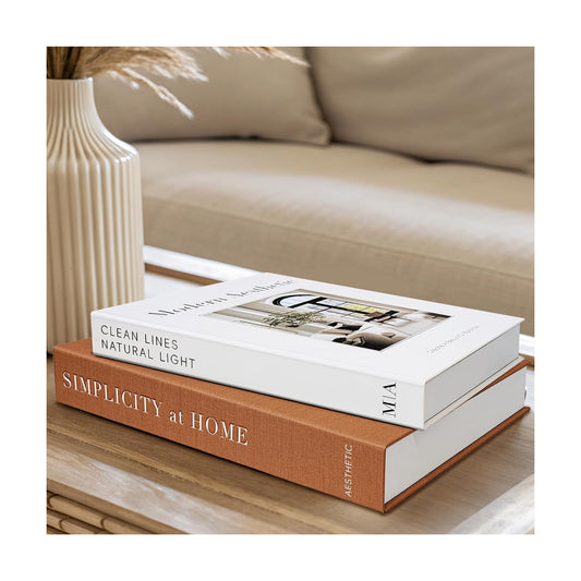 Faux Book Photo / Modern Brown / Set of 2