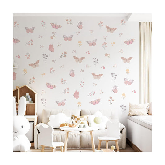 Butterfly Flower Wall Decals