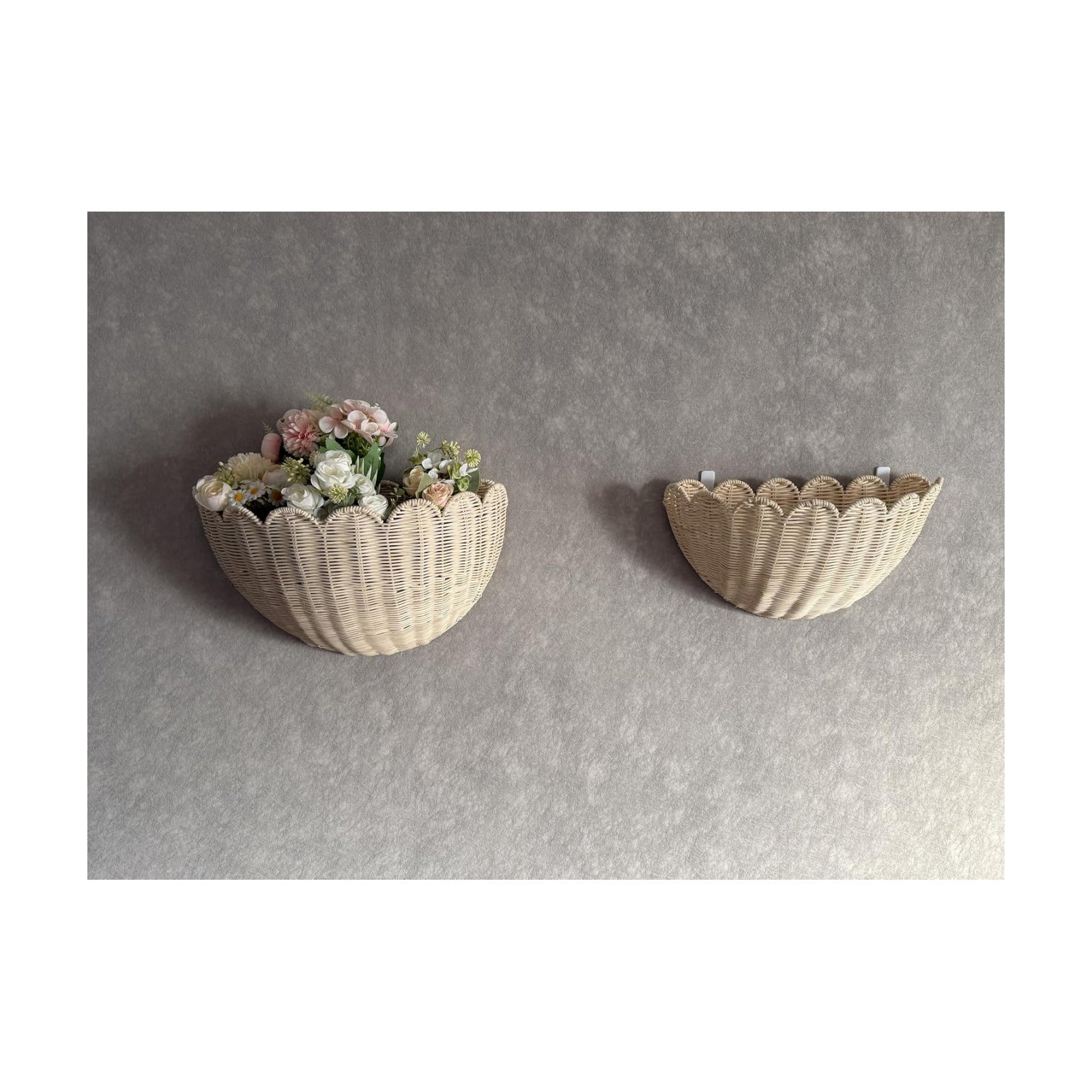 woven wall baskets / 16 x 10 x 7 / Set of 2