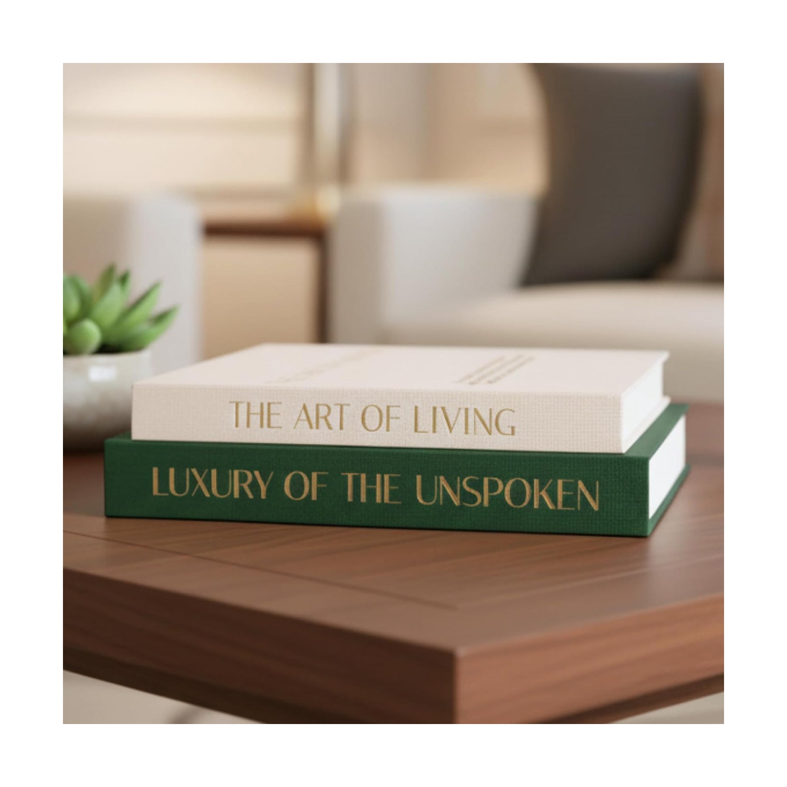 Linen Fake Books for Decoration / Set of 2