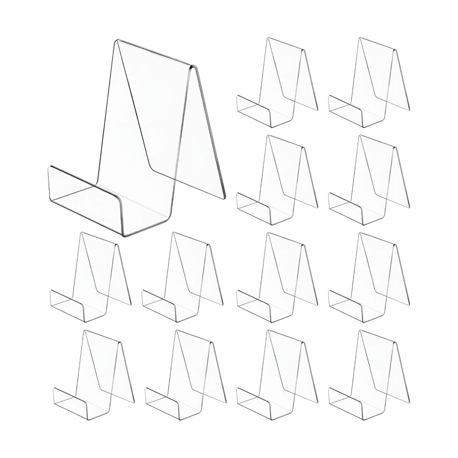6'' x 4'' Acrylic Book Display Stand Book Stand Easel Tablet Holder / 4 x 6 / Clear / Set of 12