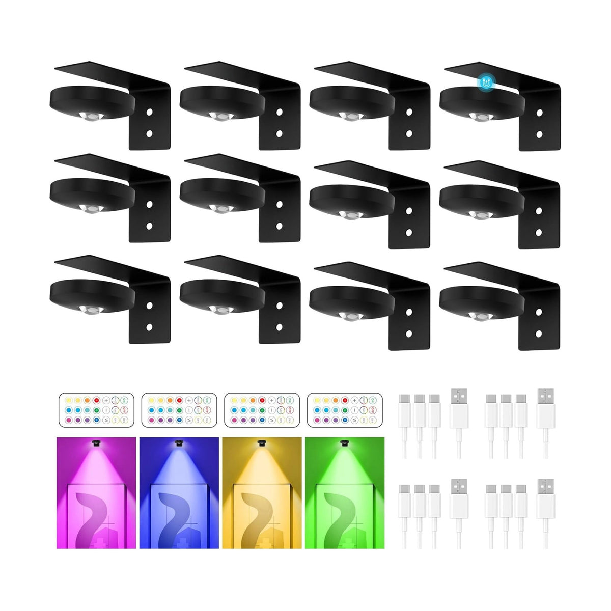 Rechargeable Picture Lights for Wall,Under Cabinet Lighting,1500mAh Rechargeable Battery Operated Picture Frame Lights