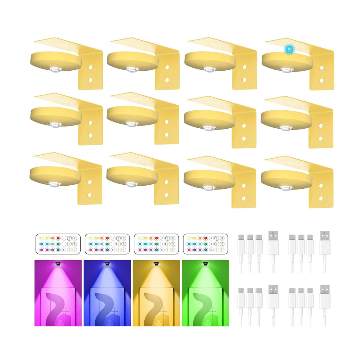 Rechargeable Picture Lights for Wall,Under Cabinet Lighting,1500mAh Rechargeable Battery Operated Picture Frame Lights