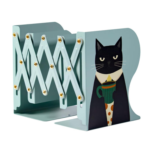 Adjustable Metal Book Ends / Green