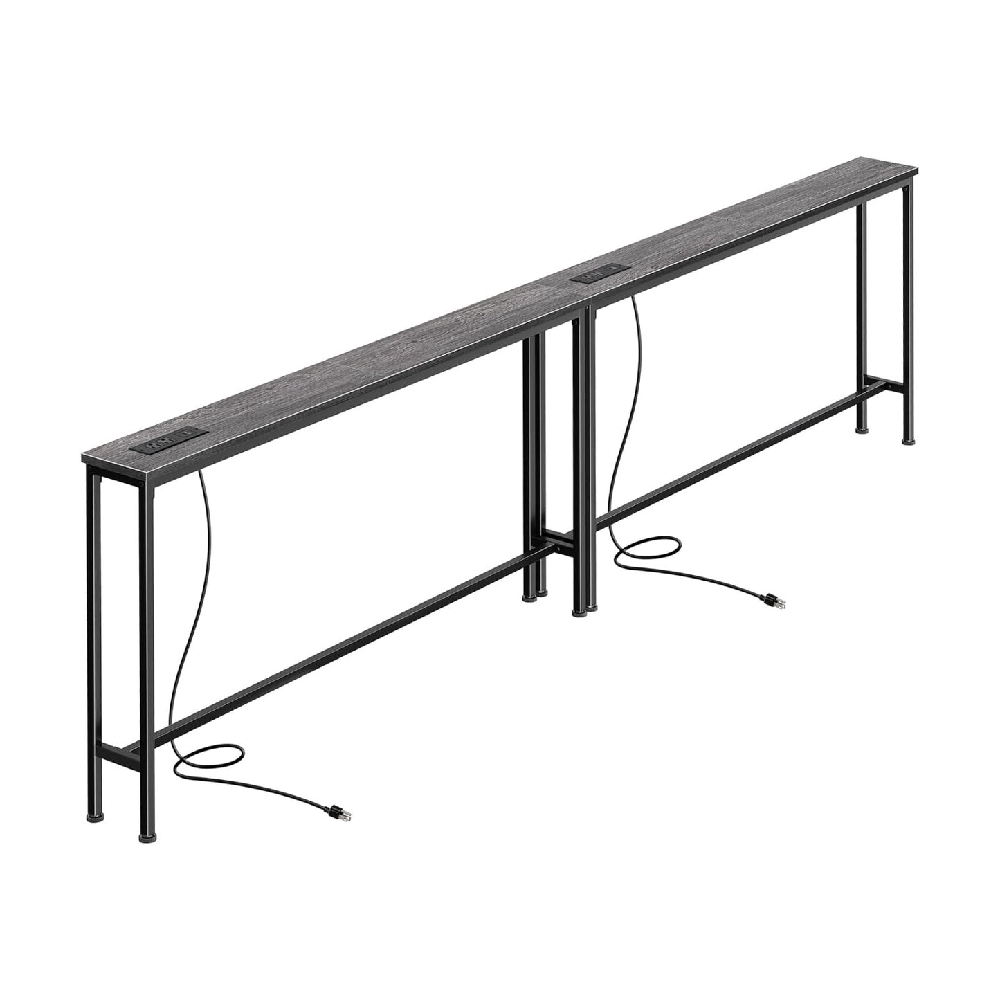 SUPERJARE 102.4 inch Narrow Behind Couch Table -AST044H