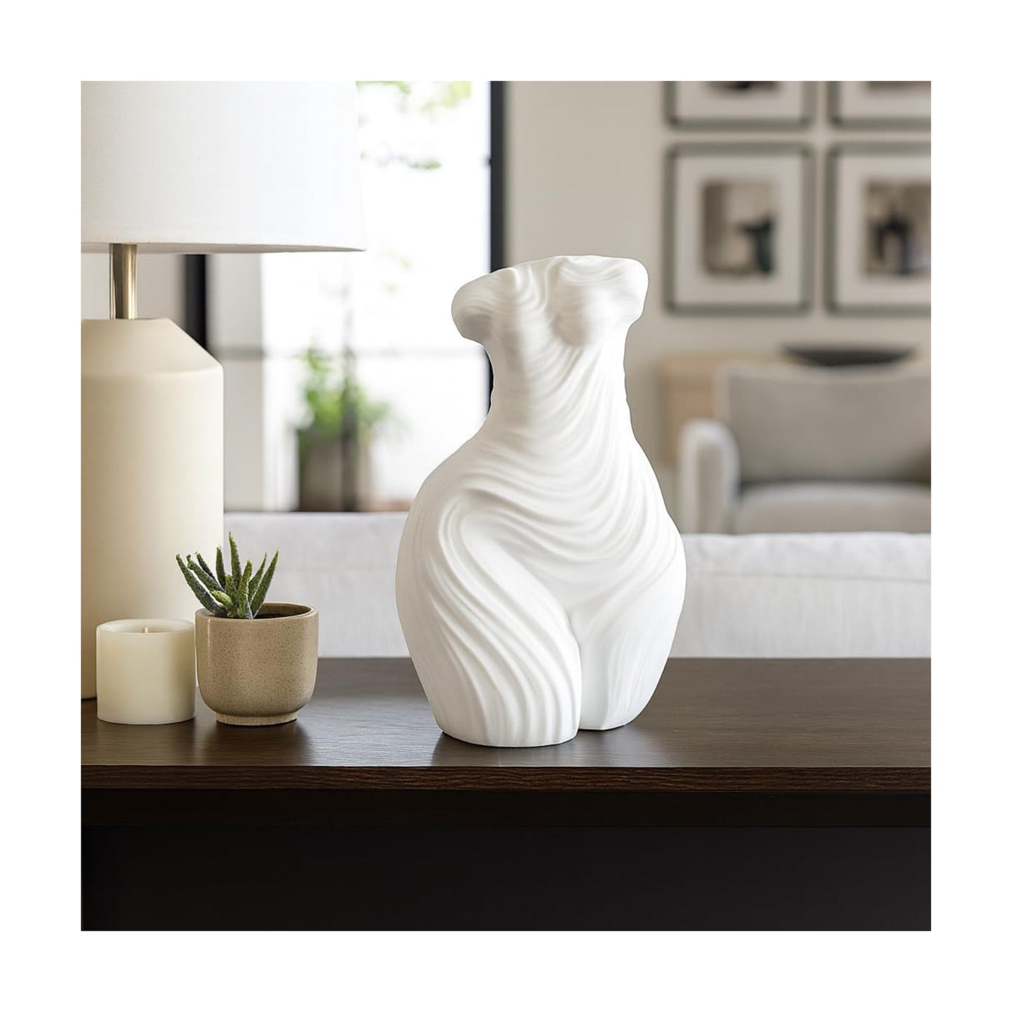 Decorative Home and Office Bust Statue / White / Set of 11