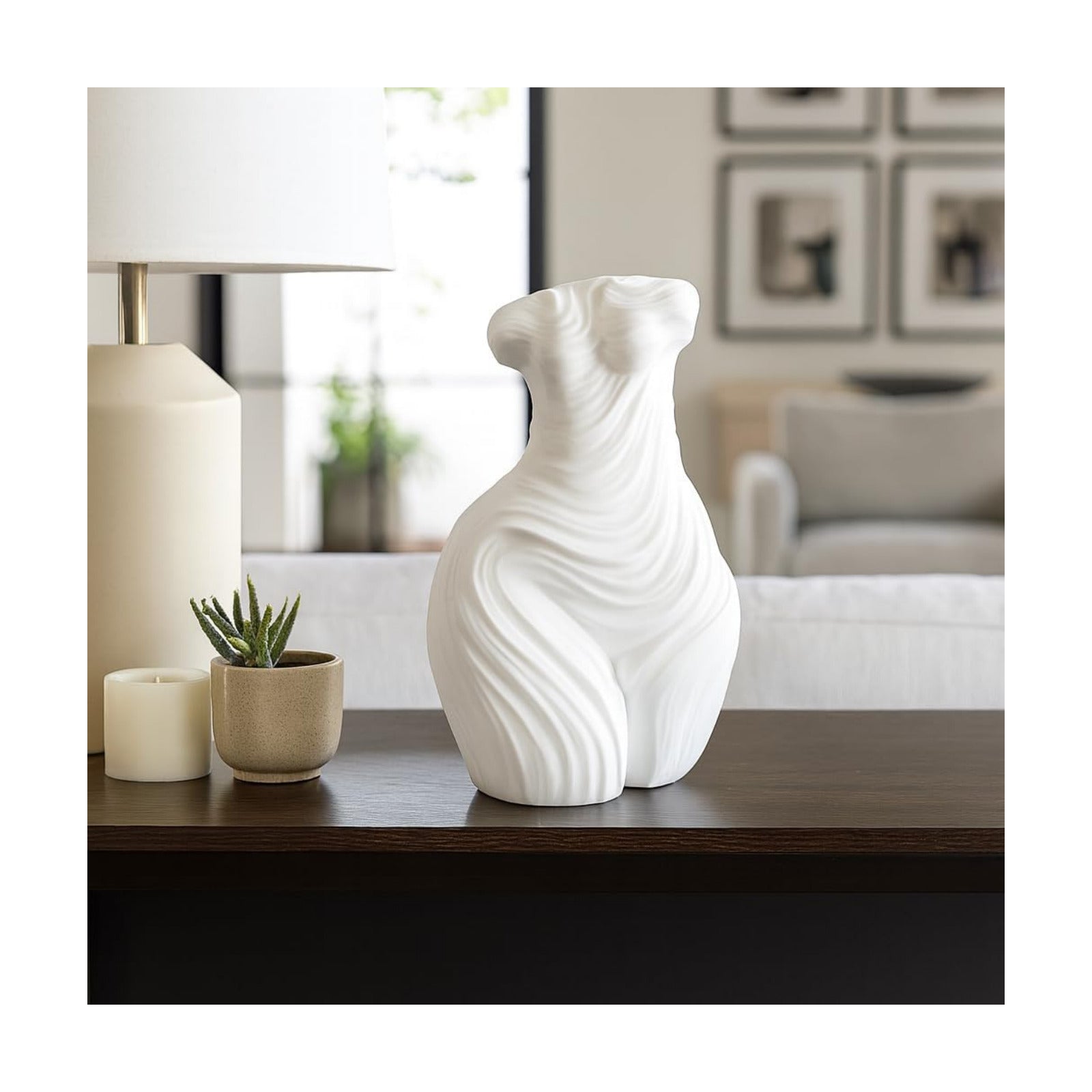 Decorative Home and Office Bust Statue / White / Set of 11