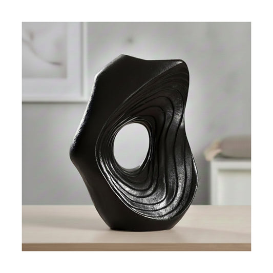 Boho Decorative Vase / Black / 11 Inch