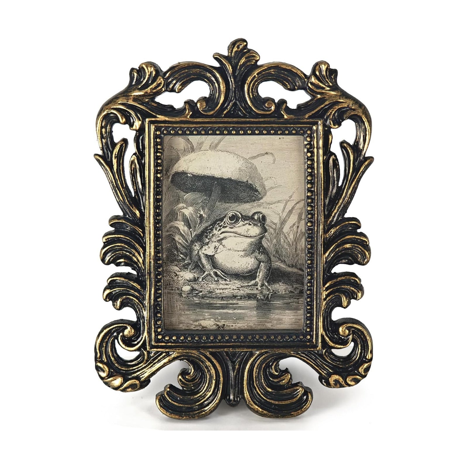 Vintage Small Picture Frame / Frog