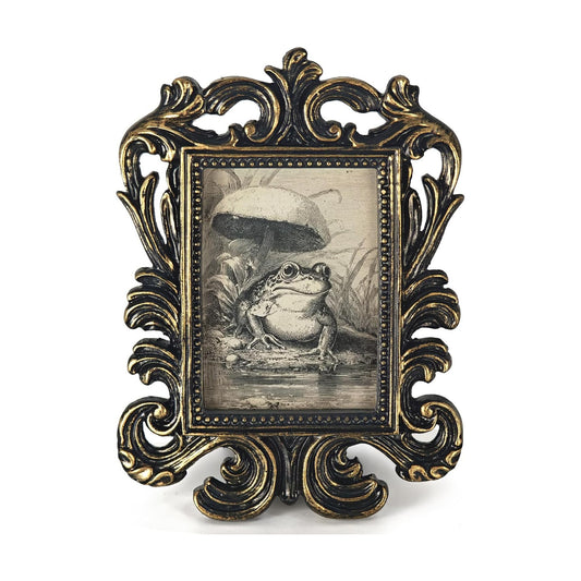 Vintage Small Picture Frame / Frog