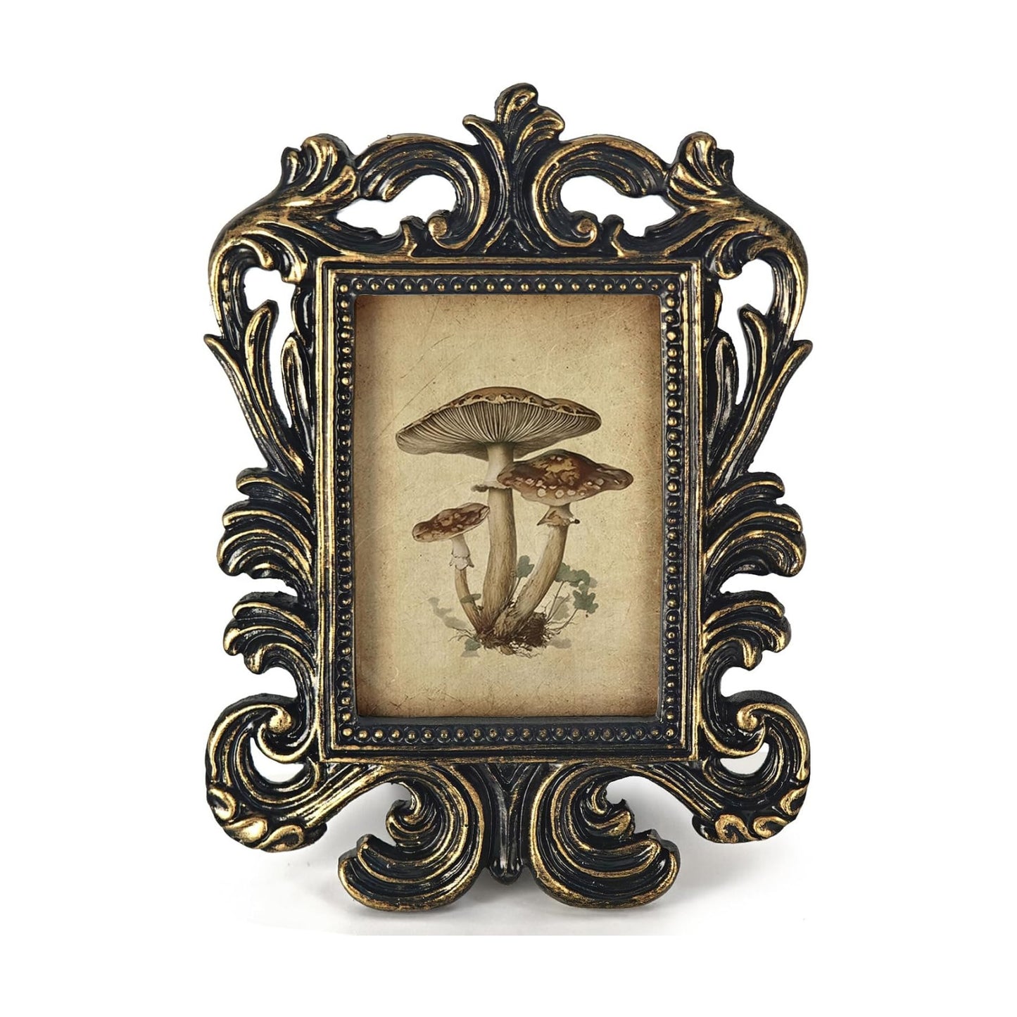 Vintage Small Picture Frame / Mushroom