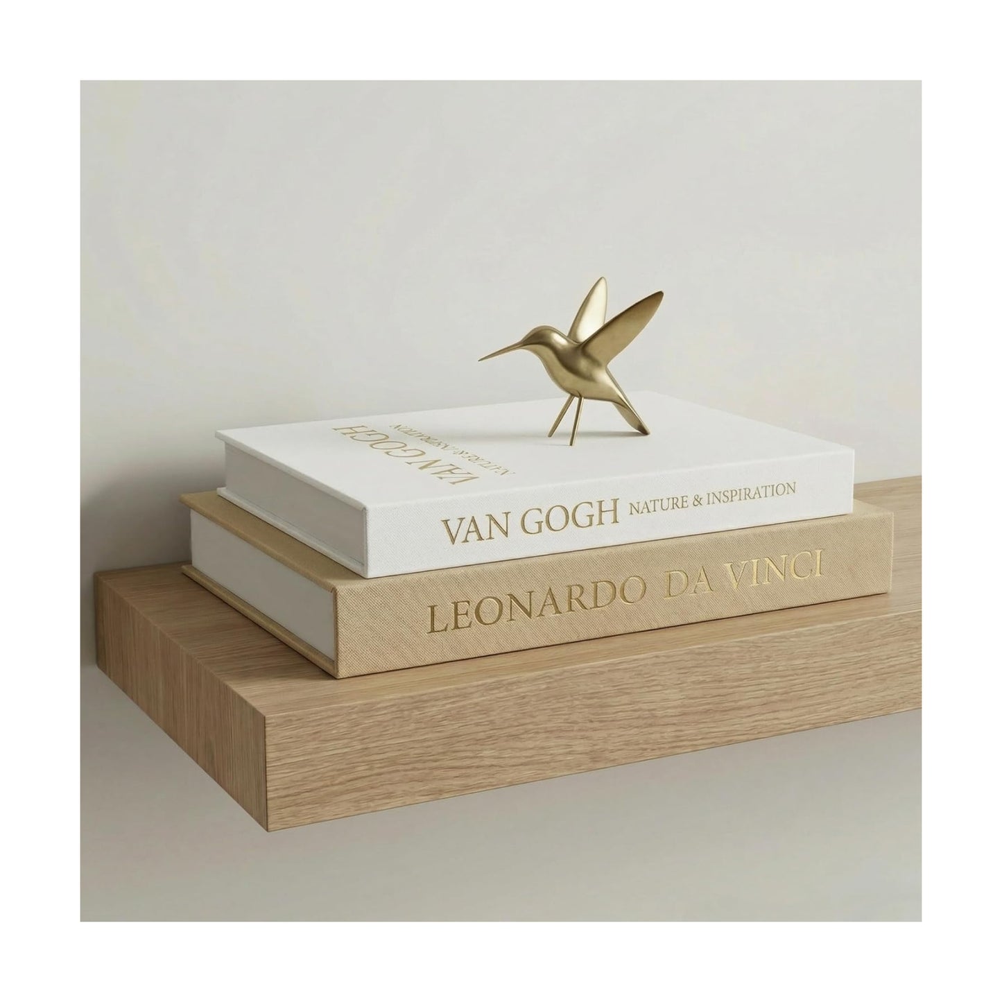 Linen Boxes / Aesthetic Decorative Books / Khaki & White / Set of 2