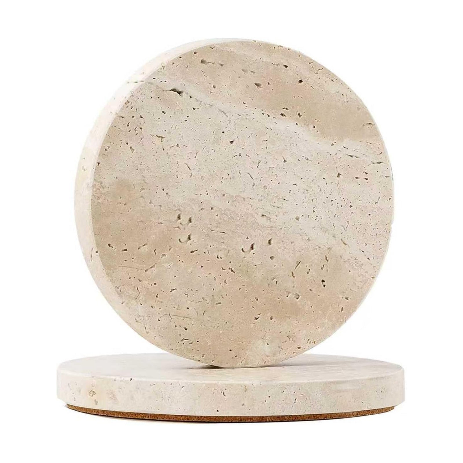 3mm Wooden Cork Backing / R / Natural Beige 2 / Set of 2
