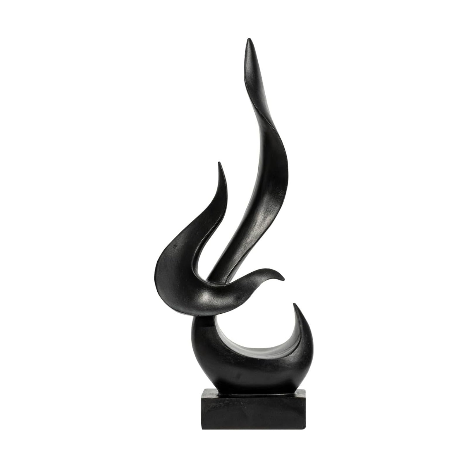 Modern Abstract Resin Statue / Black / Medium