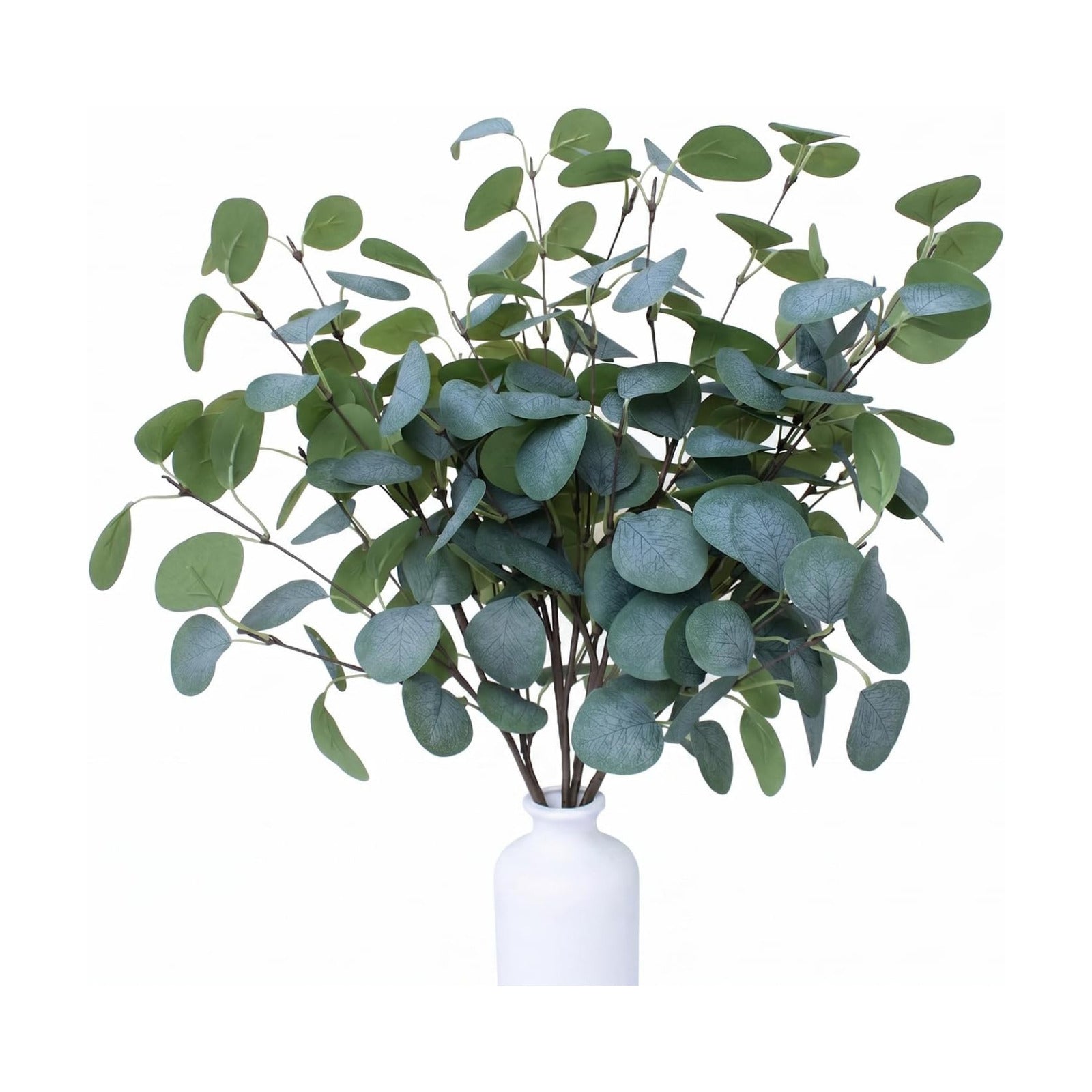 Realistic Bendable Faux Greenery Branches for Vase / Eucalyptus / Set of 4