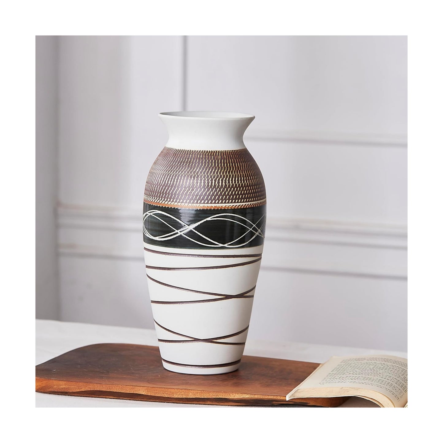 Home Decor Tall Boho Textured Vases / Style 1 / 12.6