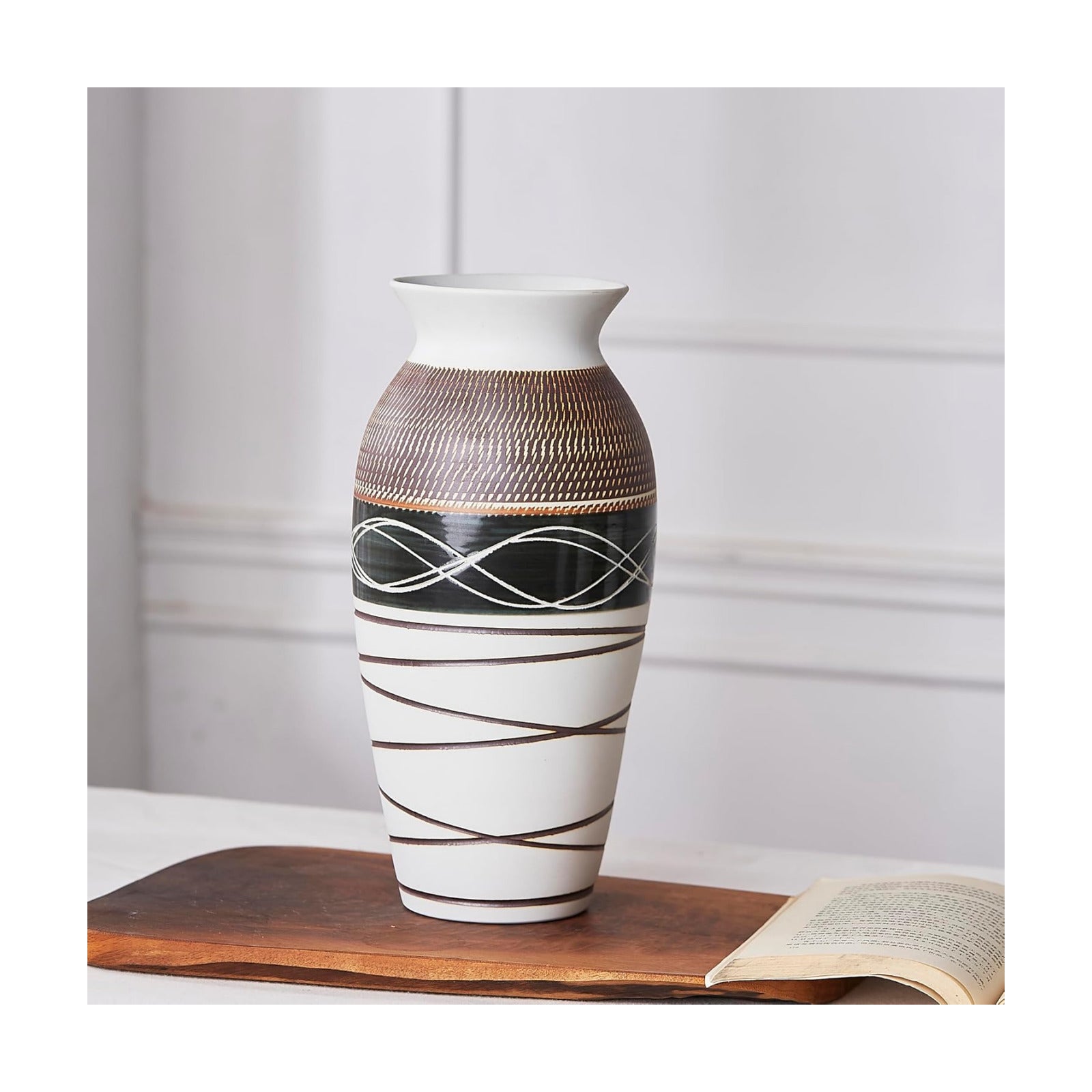 Home Decor Tall Boho Textured Vases / Style 1 / 12.6