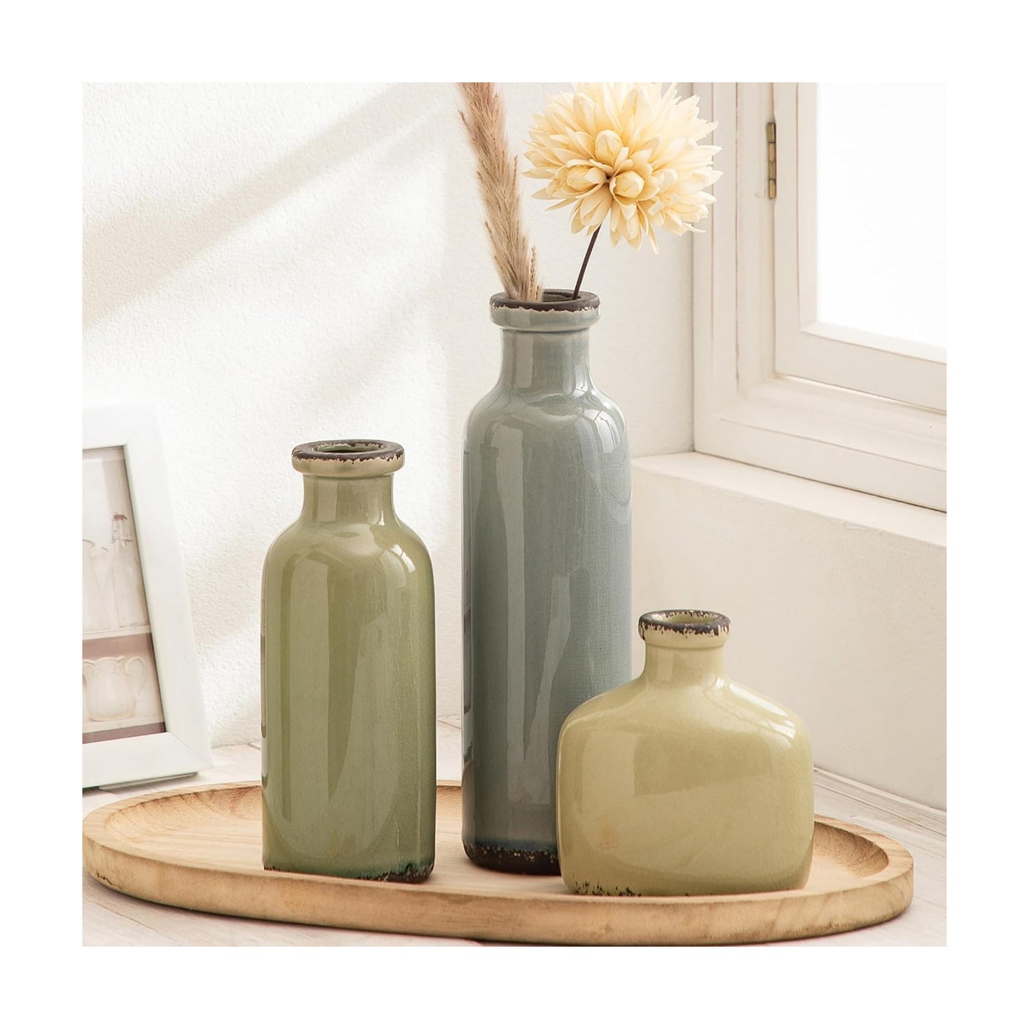 Ceramic Small Vase for Centerpieces / 202-1 / Set of 3