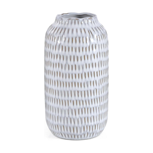 Ceramic Vase for Flowers / Glaze White