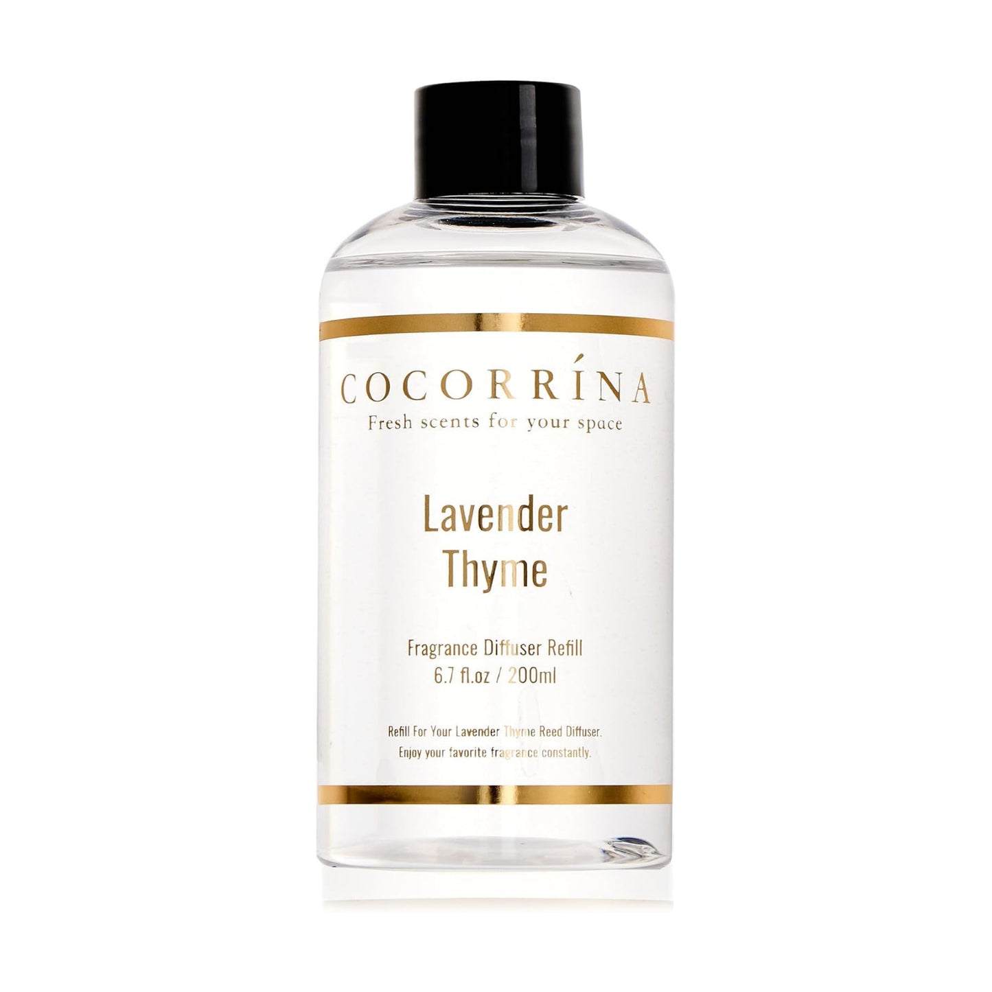 COCORRÍNA Refill- Lavender Thyme 6.7 Fl.oz Reed Diffuser Refill with 8 Sticks
