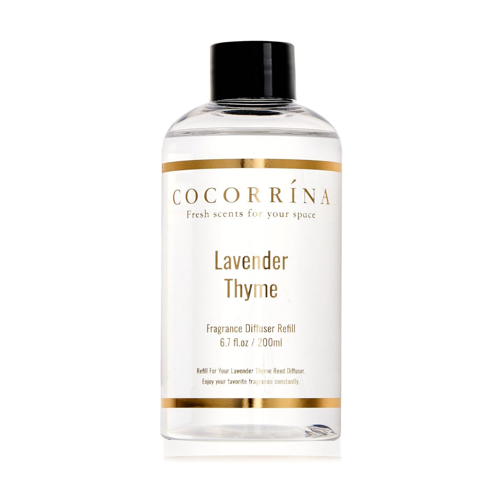 COCORRÍNA Refill- Lavender Thyme 6.7 Fl.oz Reed Diffuser Refill with 8 Sticks