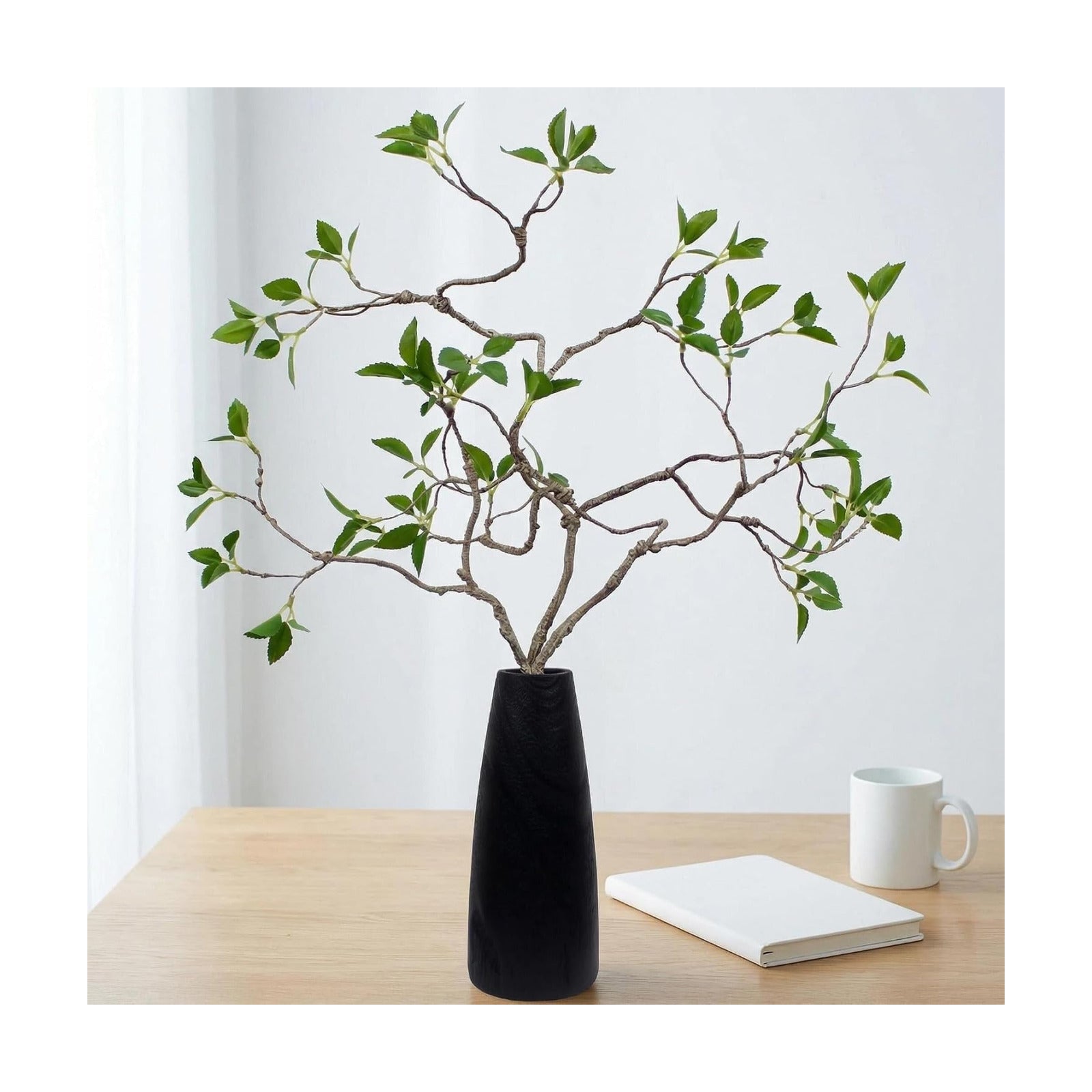 30" Bendable Artificial Greenery Stems Faux Plants Indoor for Vase Filler Table / No Vase / Set of 2