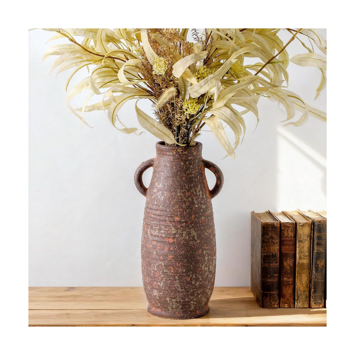 Ceramic Rustic Vase / 203-2-12in / 12.3 Inch