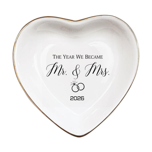 Ceramic Ring Dish / The Year We Became Mr & Mrs 2026