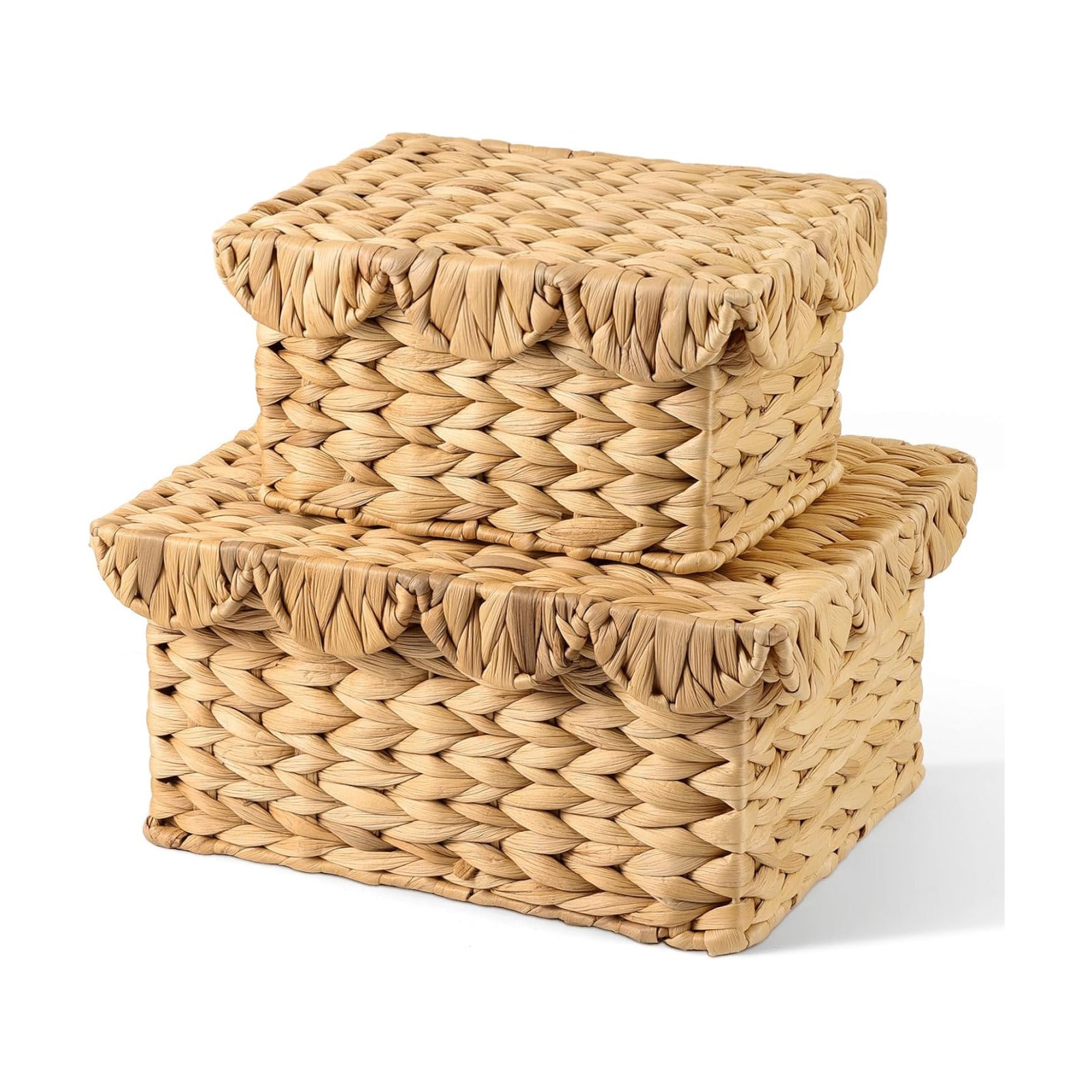 Rectangle Rattan Storage Basket / Set of 2