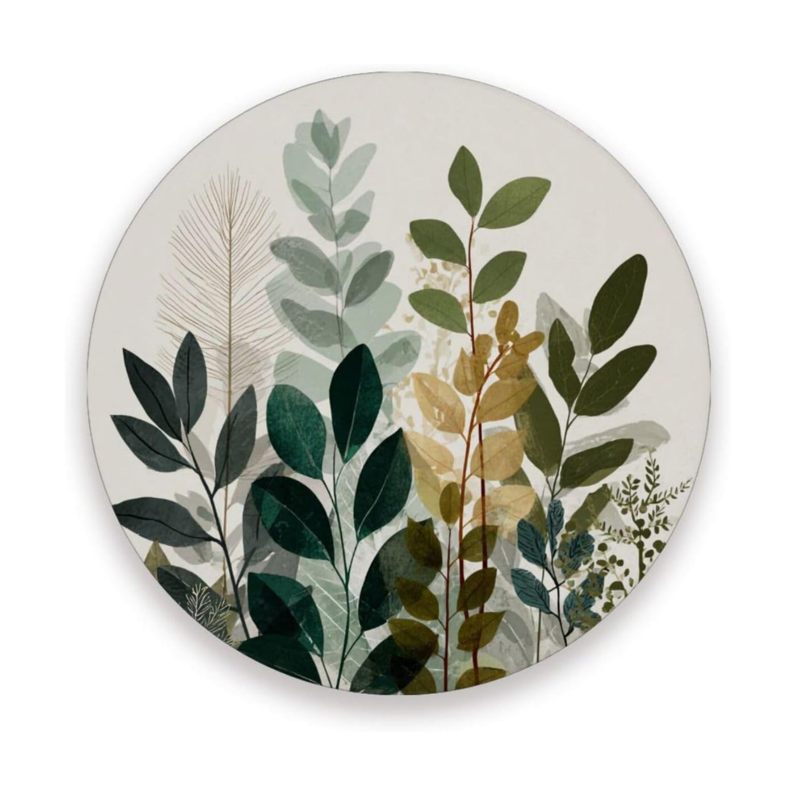 Coasters for Drinks Coaster Drink Set Decorative Coffee Table / Beige Boho Style Leaves28 / 4 Piece
