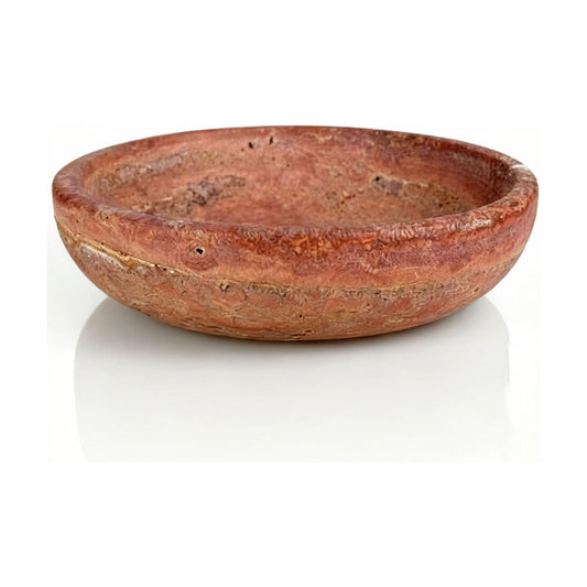 7.8" Natural Stone Centerpiece for Bohemian Entryway & Office Desk Home Decor / Red