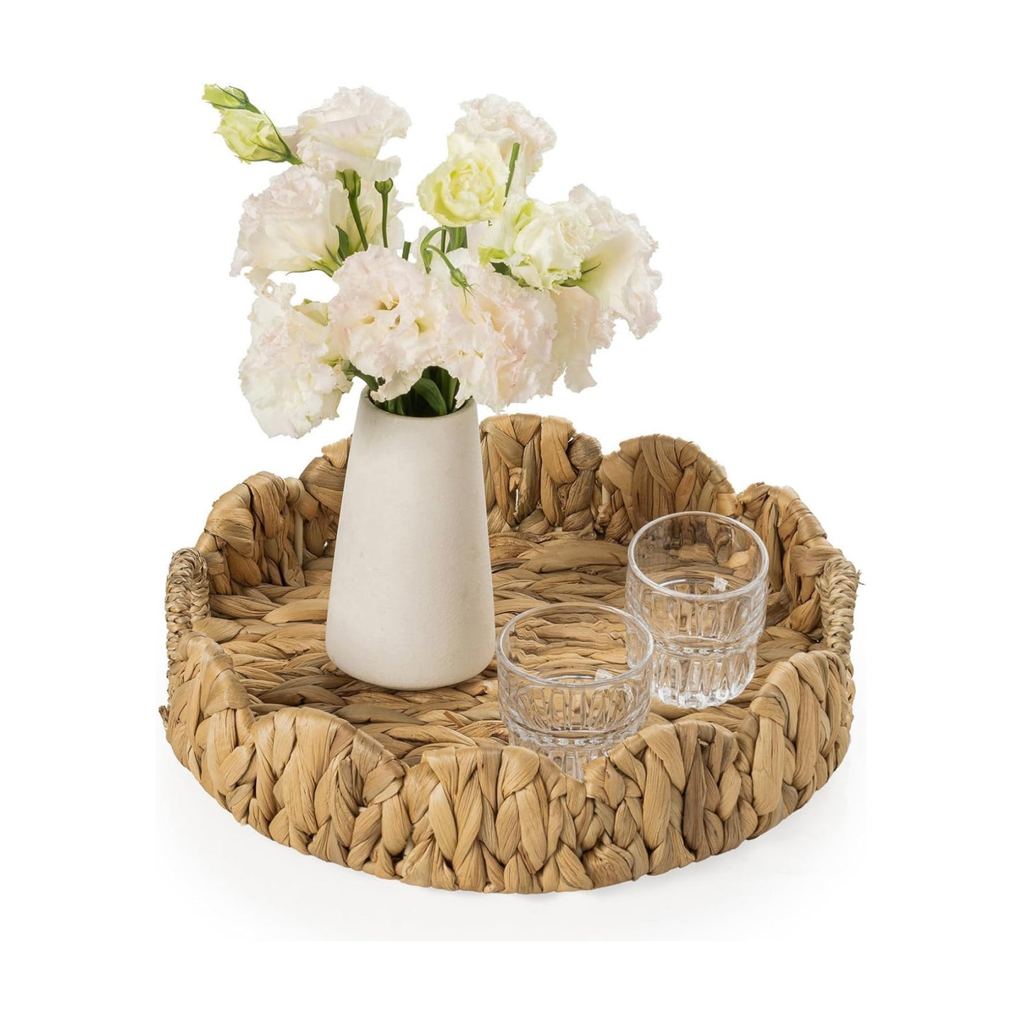 Seagrass Handwoven Trays / Water Hyacinth-round / Set of 13