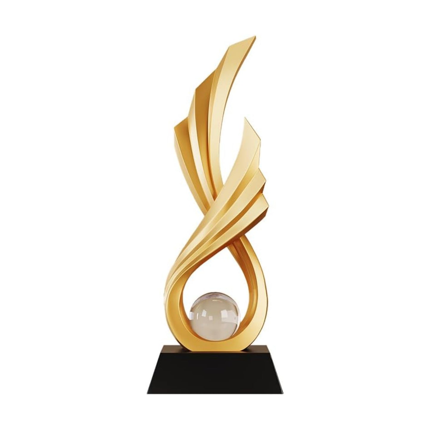 Modern Abstract Art Statue / Gold
