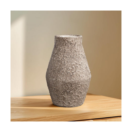 Vintage Pottery Vases / Rustic Brown / 10 Inch
