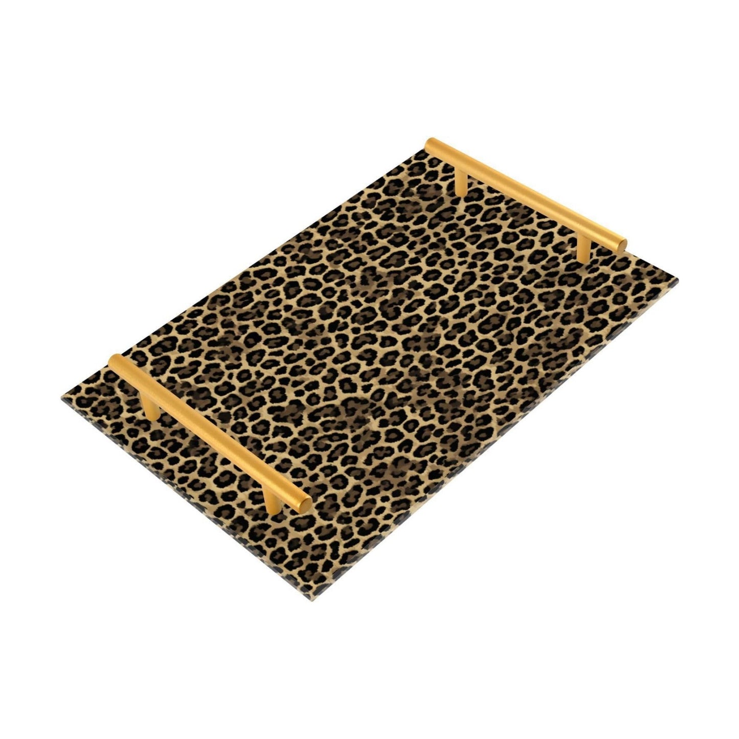 Bathroom Vanity Trays Decorative Trays Perfume Makeup Jewelry‌ Tray / Brown Leopard Print