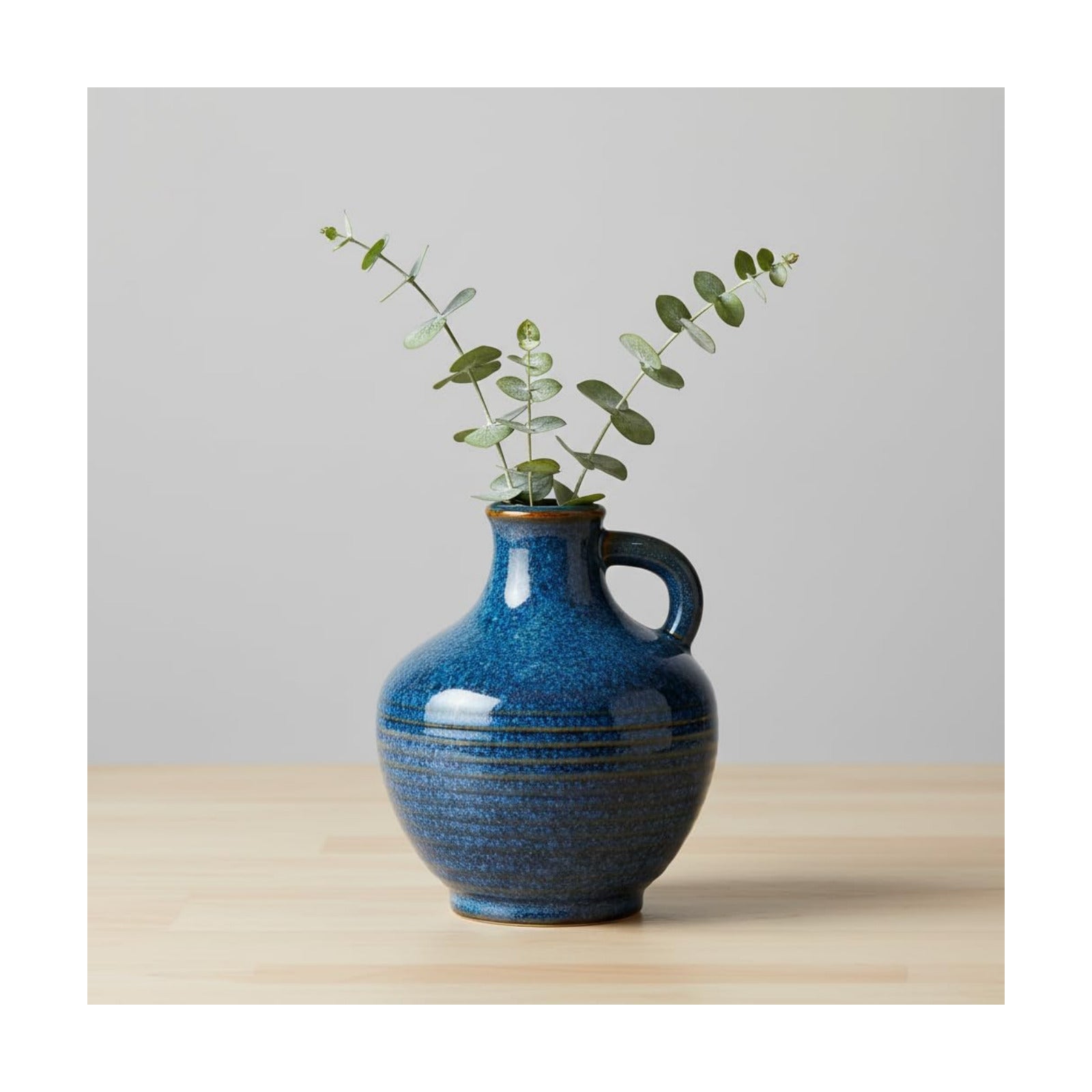 Blue Ceramic Vase / 6 Inch / Dark Blue - 6