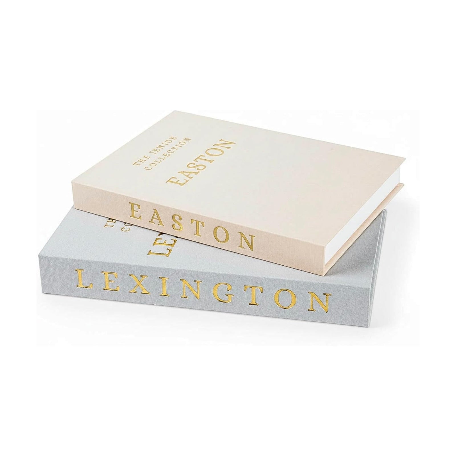 Linen-Wrapped Neutral Accent Books for Modern Home Décor