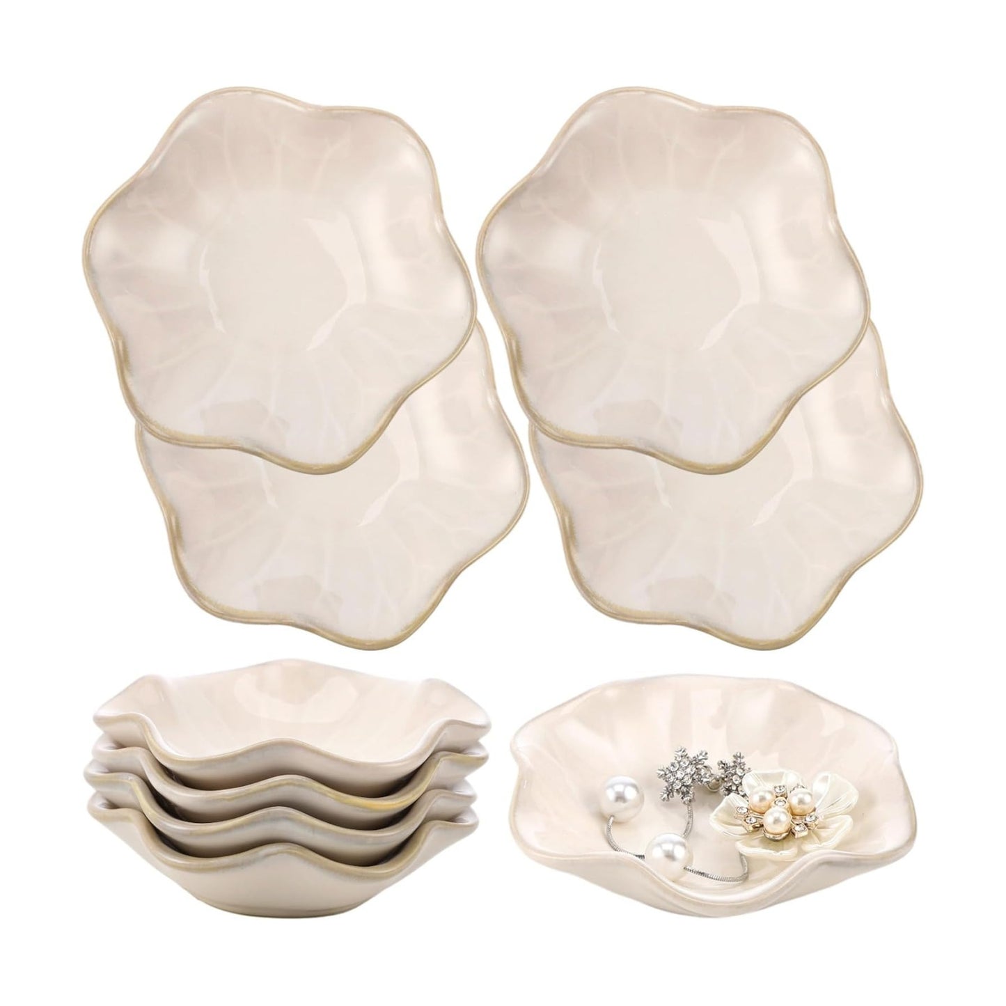 Small Trinket Trays / White / Set of 9