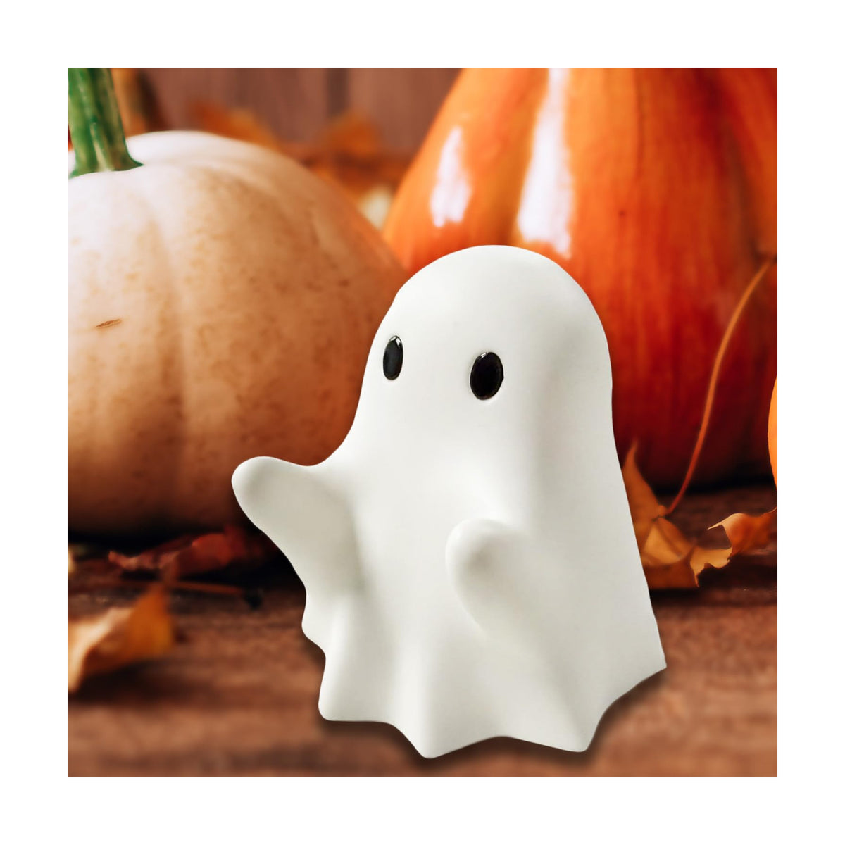 Halloween Ghost Figurine Cute Halloween Desktop Tray Decorations Desk Funny Spooky Resin Statue for Holiday Living Room Office Centerpiece Tabletop Sculpture Decorations