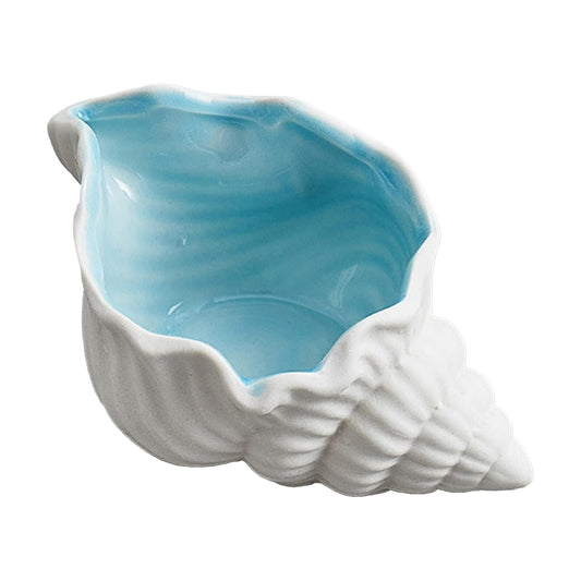 Large Conch Jewelry Dish Tray SeaConch Bowl Ceramic / Conch Jewelry Tray Bowl / 7.7 x 4.7 x 3.5