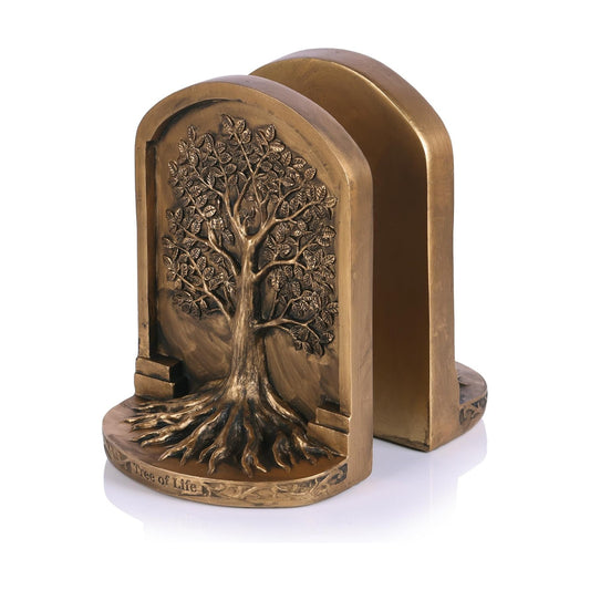 Decorative Bookends / Tree of Life Resin Bookends / Bronze / Set of 2