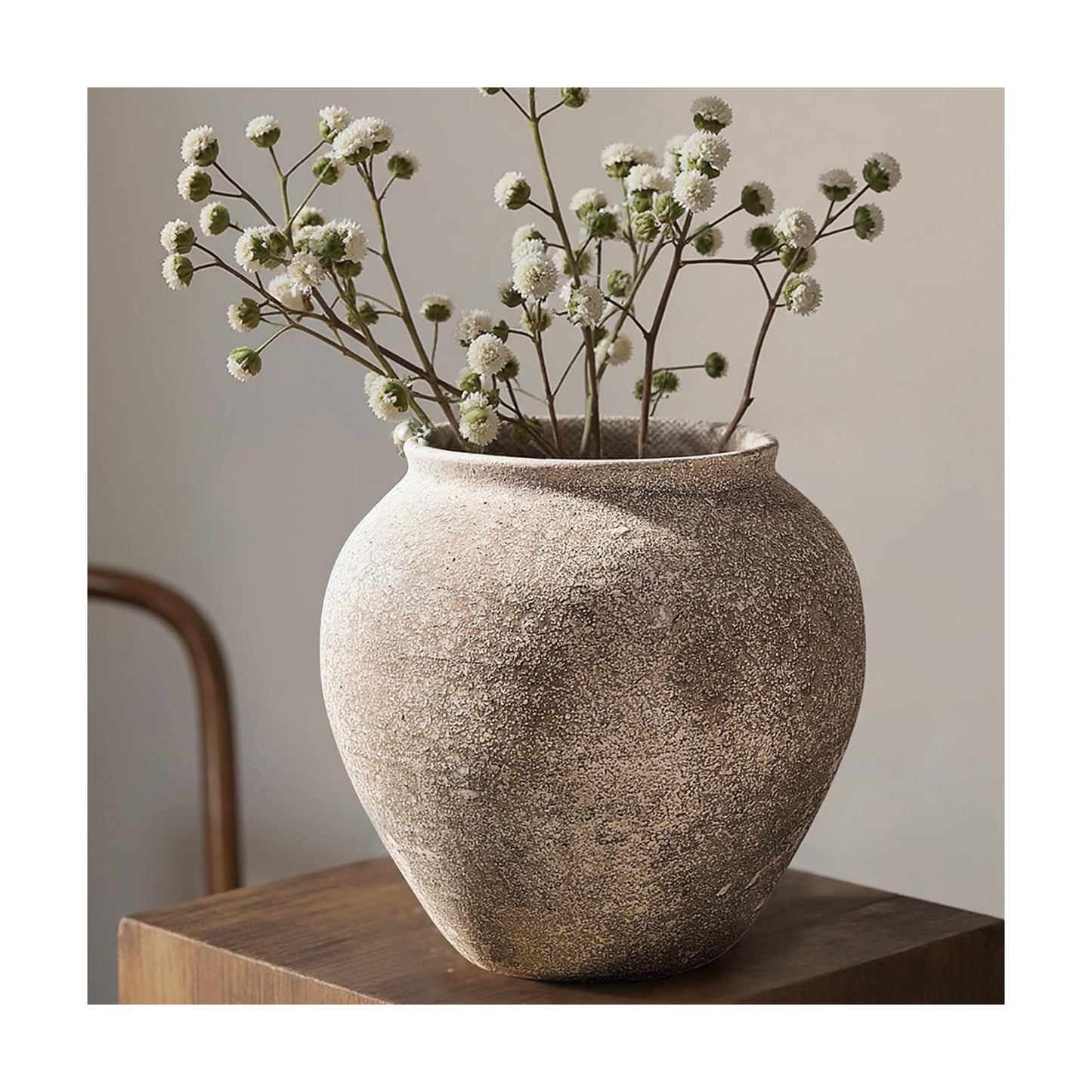Textured Speckled Ceramic Vase / Speckled Stone