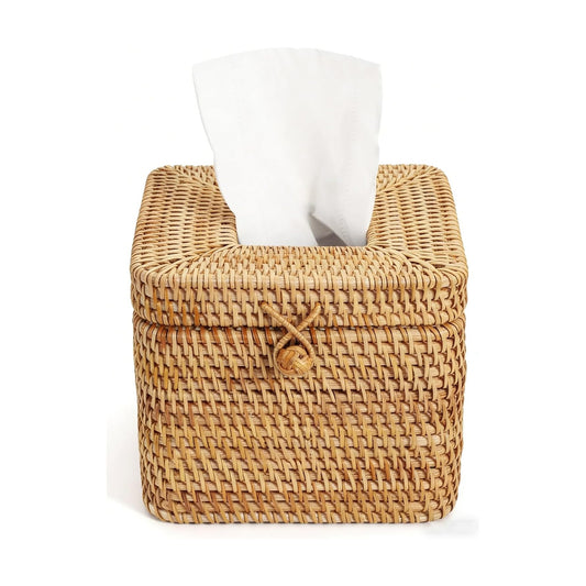 Rattan Tissue Box Cover / Origin / Natural / 5.9 x 5.9 x 5.9