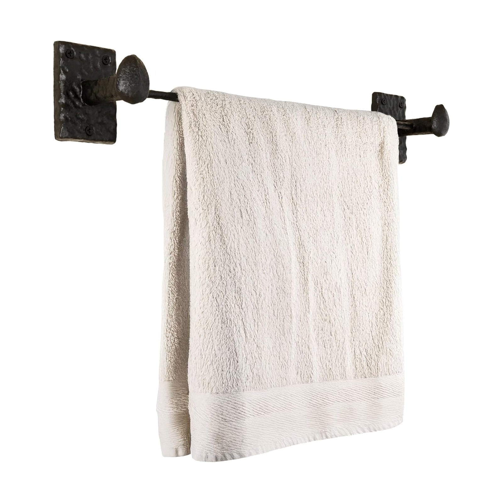 Hammered Effect Texture / Motris Cast Iron Towel Bar