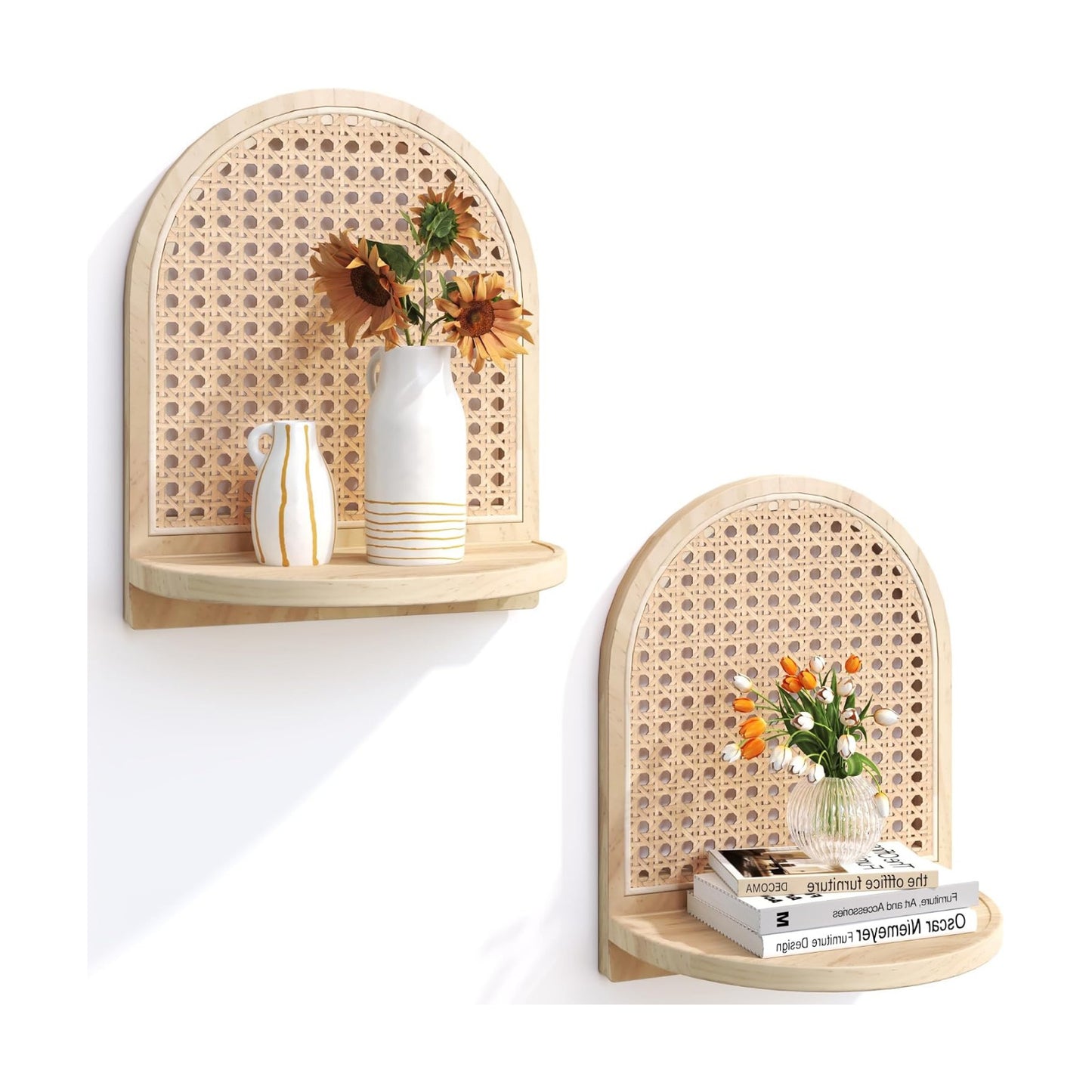 Unique Small Display Shelves / Natural Rattan Shelf